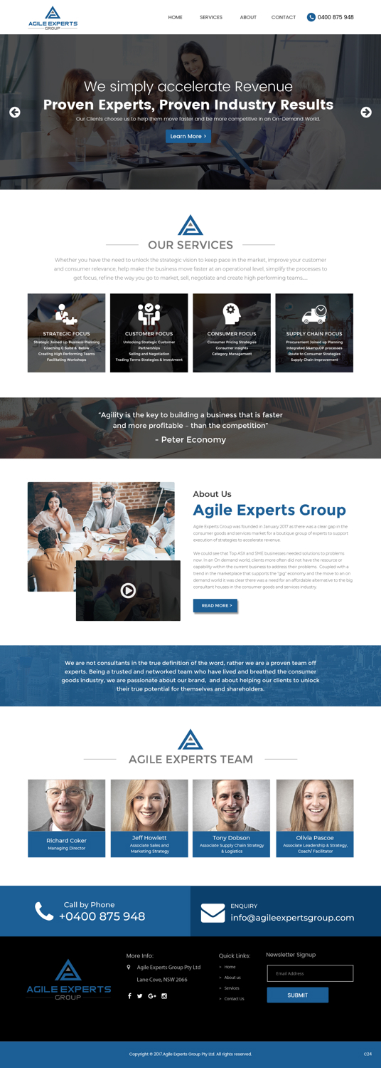 Web Design by pb for Agile Experts Group | Design #17038892