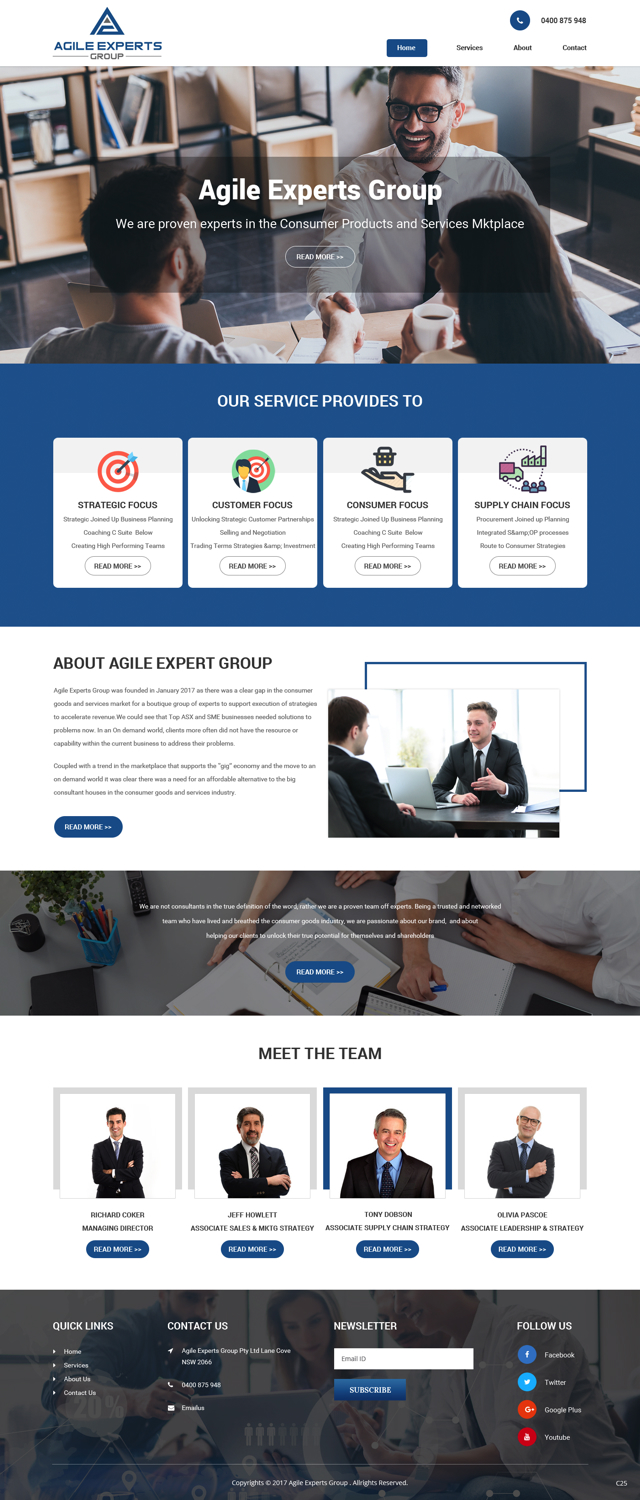 Web Design by pb for Agile Experts Group | Design #17038893