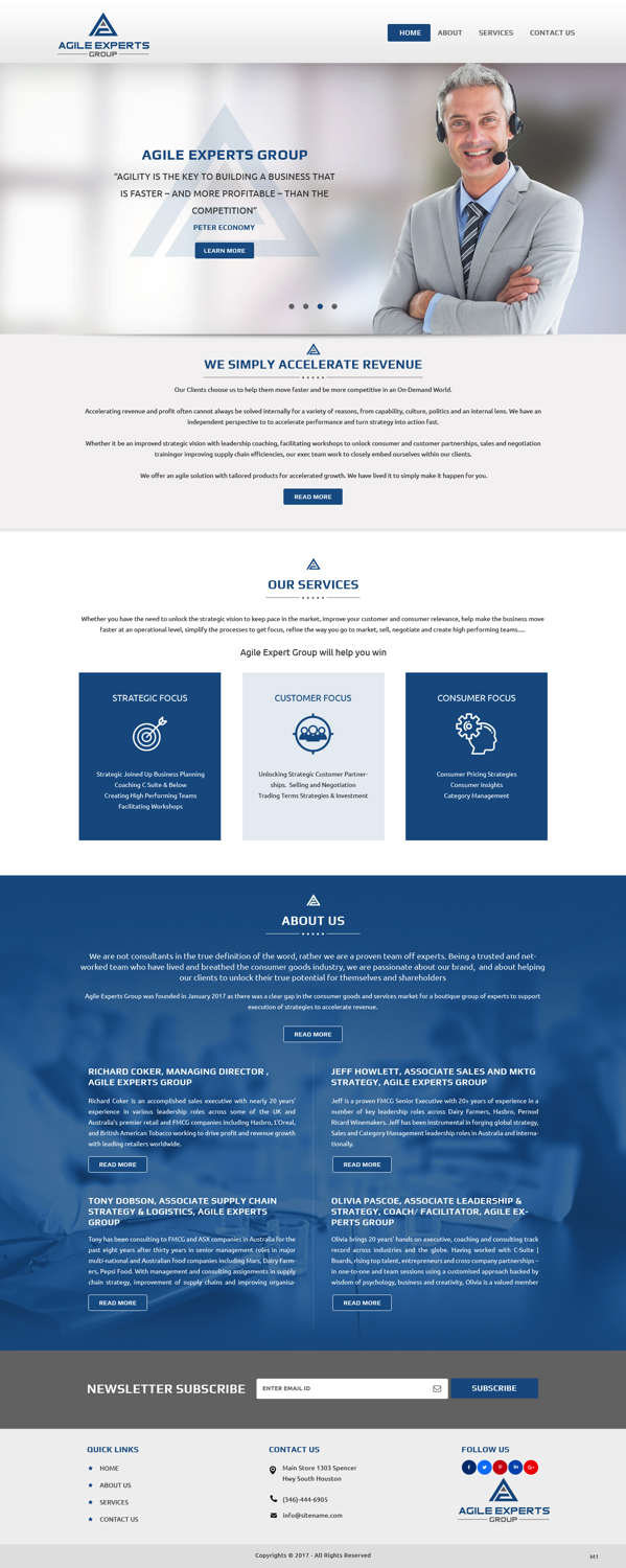 Web Design by pb for Agile Experts Group | Design #17038898