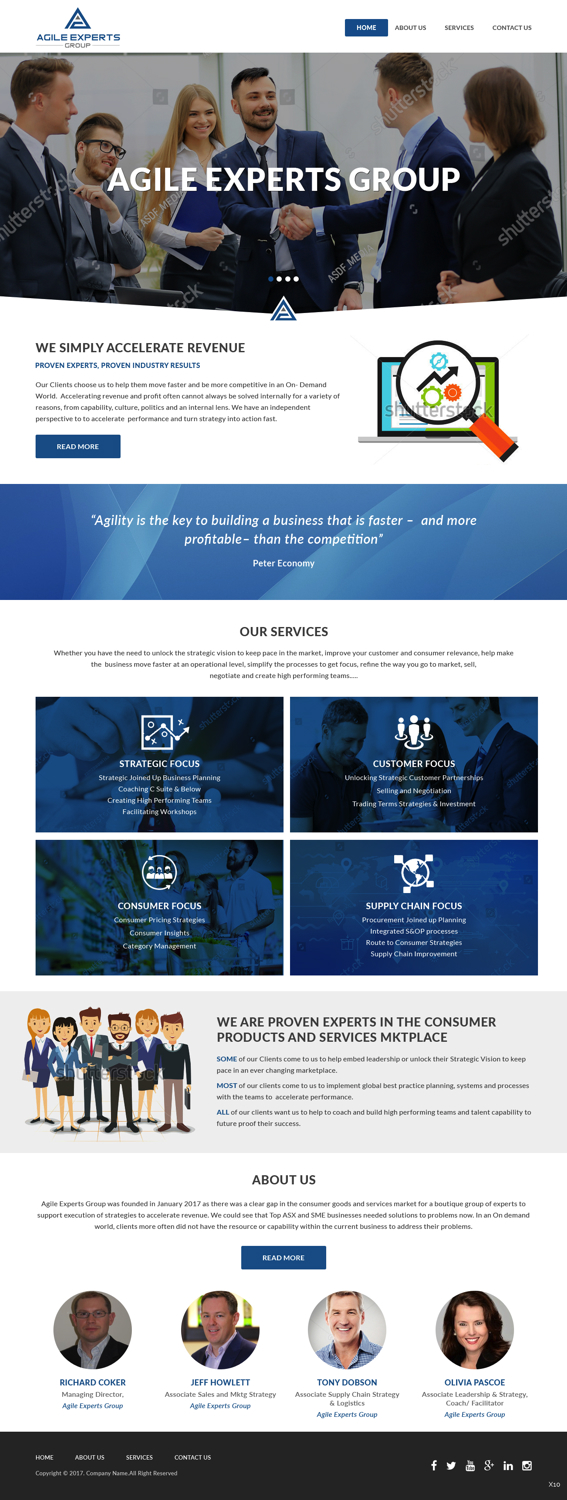 Web Design by pb for Agile Experts Group | Design #17038899