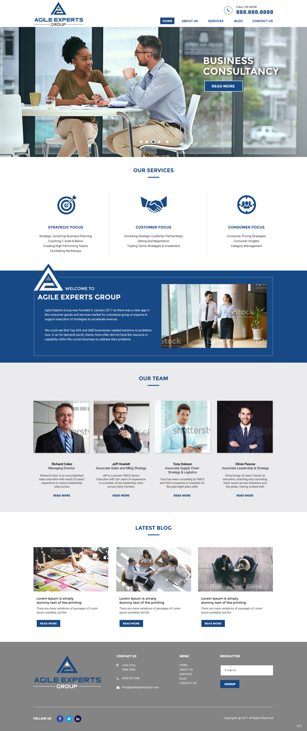 Web Design by pb for Agile Experts Group | Design #17038901