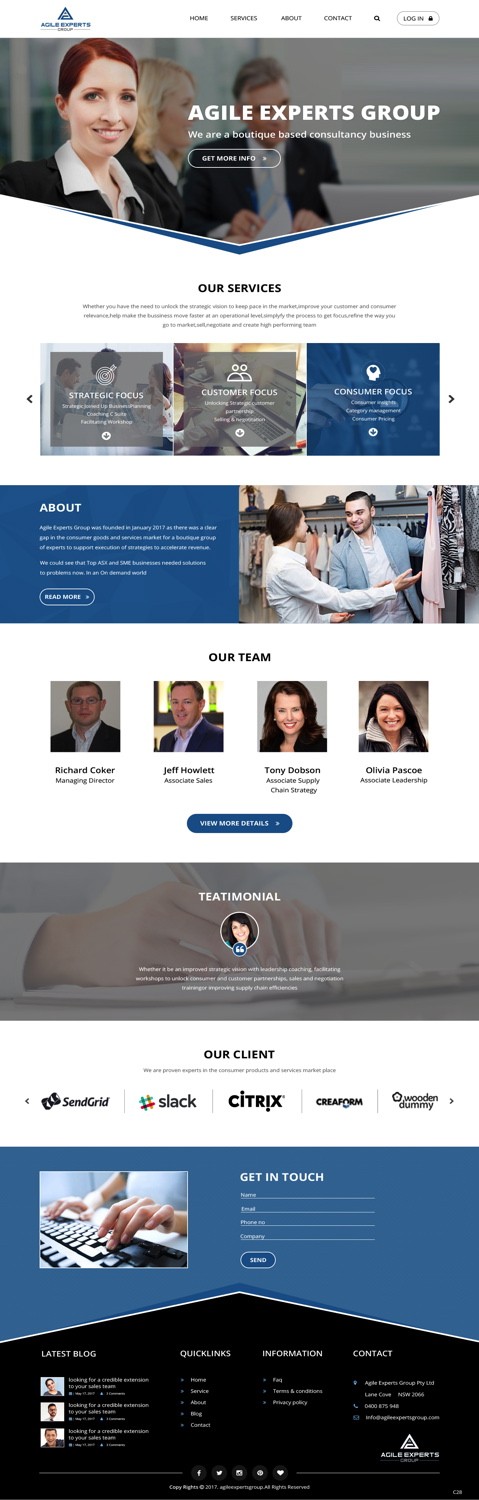 Web Design by pb for Agile Experts Group | Design #17047805
