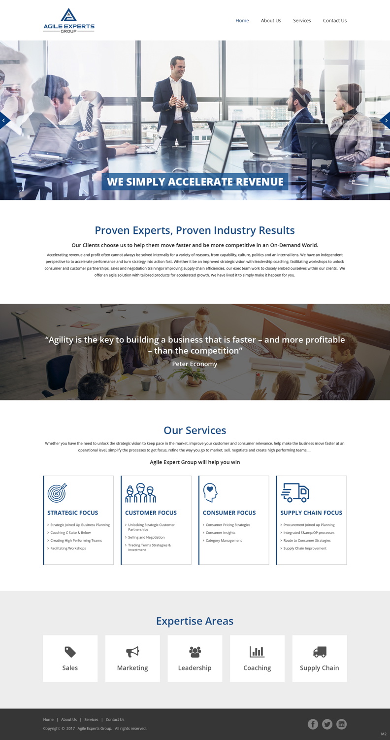 Web Design by pb for Agile Experts Group | Design #17047806