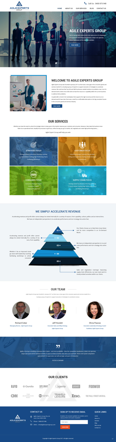 Web Design by pb for Agile Experts Group | Design #17051636
