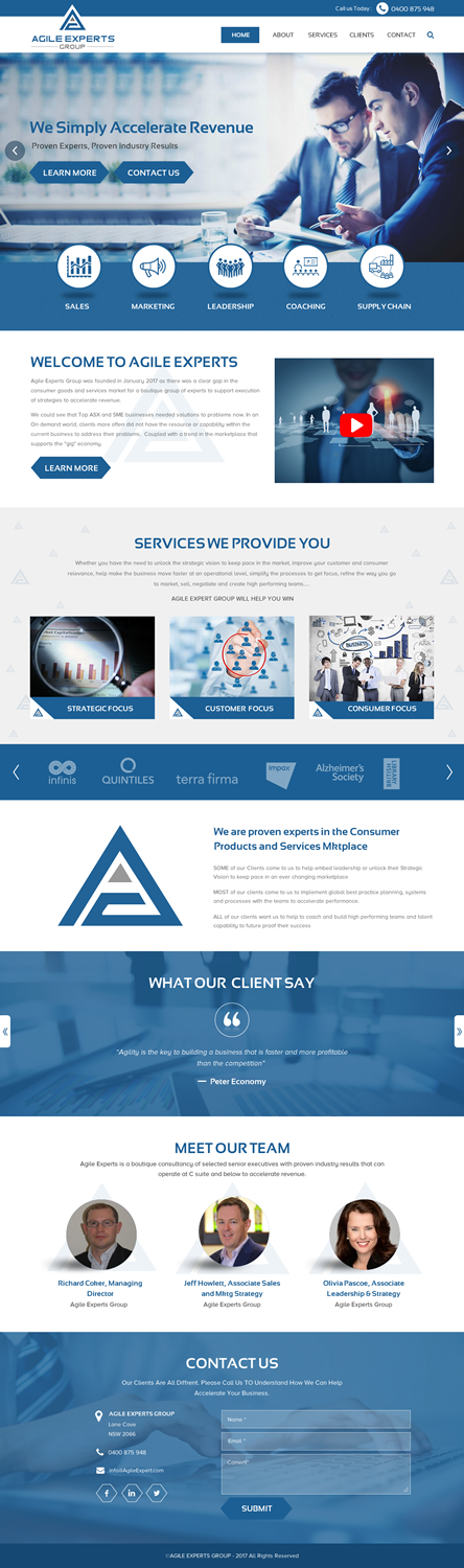 Web Design by rightway for Agile Experts Group | Design #17061266