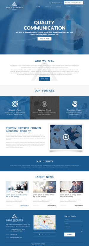Web Design by rightway for Agile Experts Group | Design: #17061269