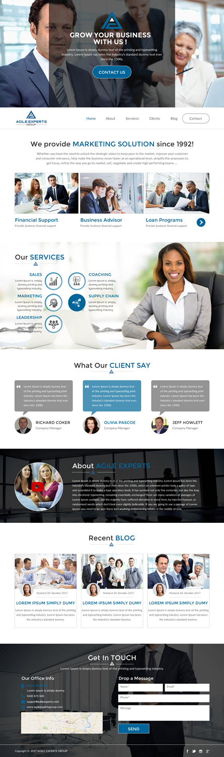 Web Design by rightway for Agile Experts Group | Design #17061272