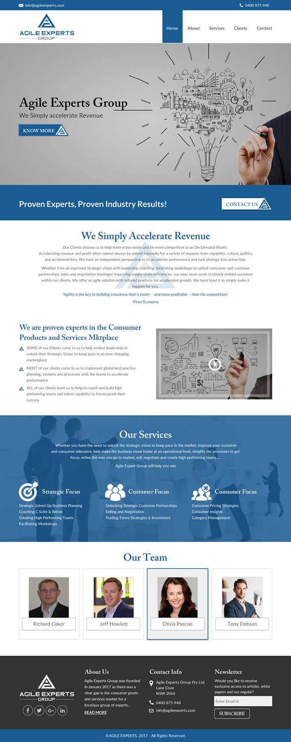 Web Design by rightway for Agile Experts Group | Design #17061274