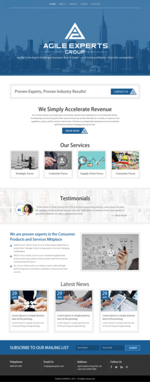 Web Design by rightway for Agile Experts Group | Design: #17061276