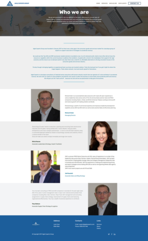 Web Design by insert name here for Agile Experts Group | Design: #17063522