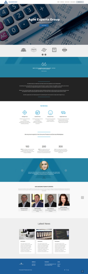 Web Design by insert name here for Agile Experts Group | Design: #17063524
