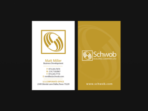 Business Card Design by Creations Box 2015 for Schwob Companies | Design: #17056166