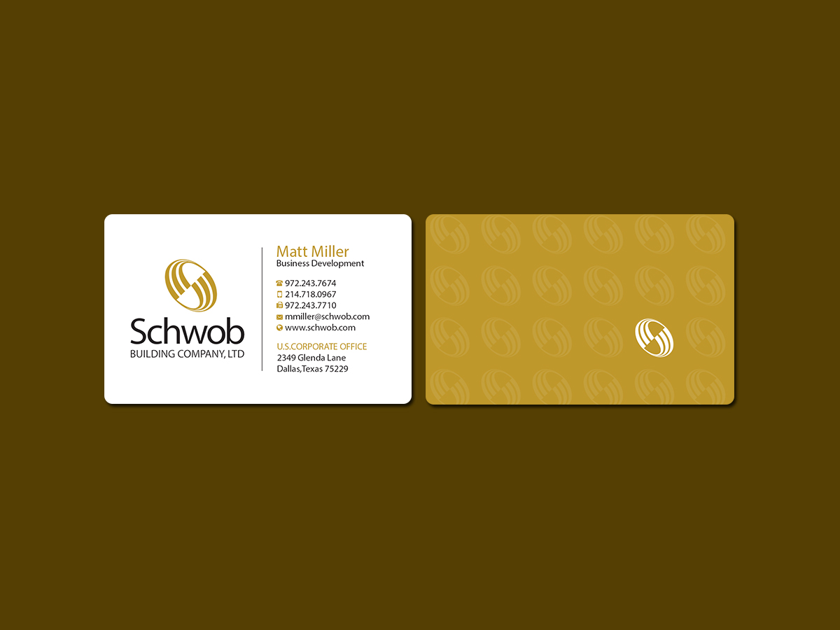 Visitenkarten-Design von Creations Box 2015 für Schwob Companies | Design #17056168
