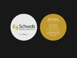 Business Card Design by Creations Box 2015 for Schwob Companies | Design: #17056181