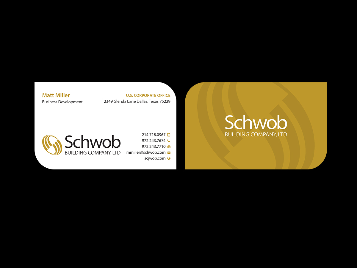 Business Card Design by Creations Box 2015 for Schwob Companies | Design #17060995