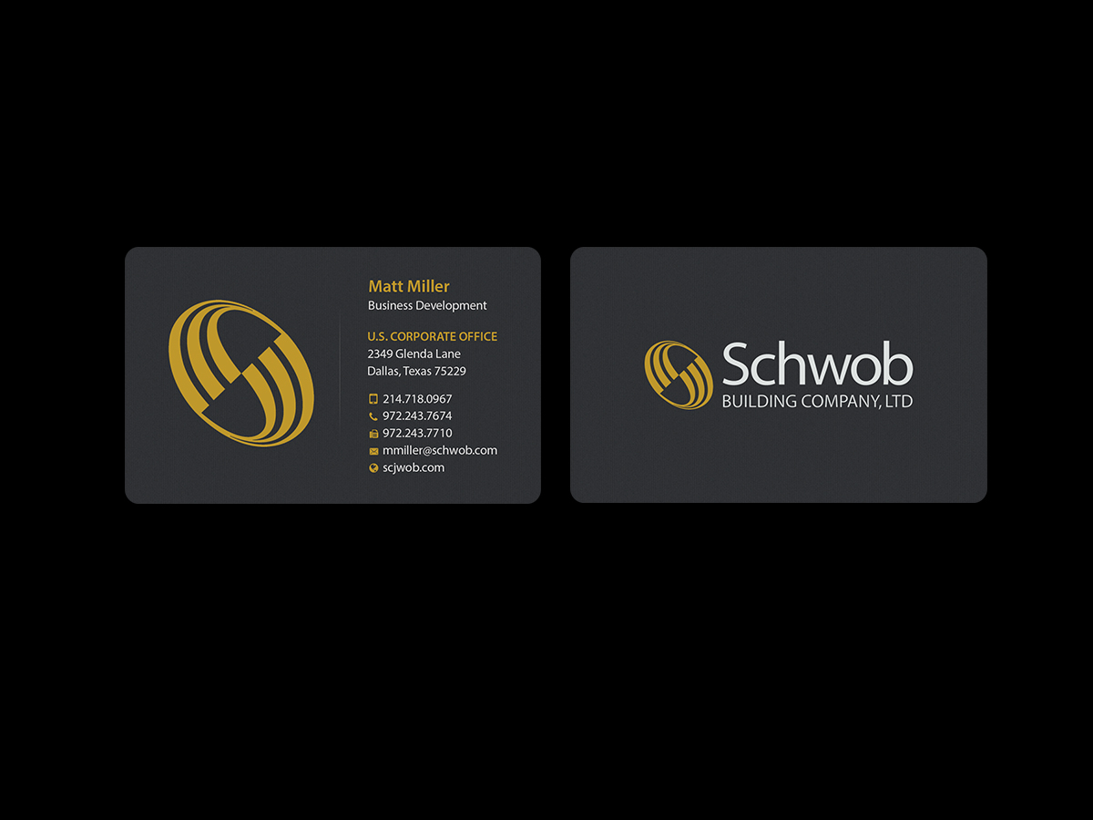 Business Card Design by Creations Box 2015 for Schwob Companies | Design #17060998