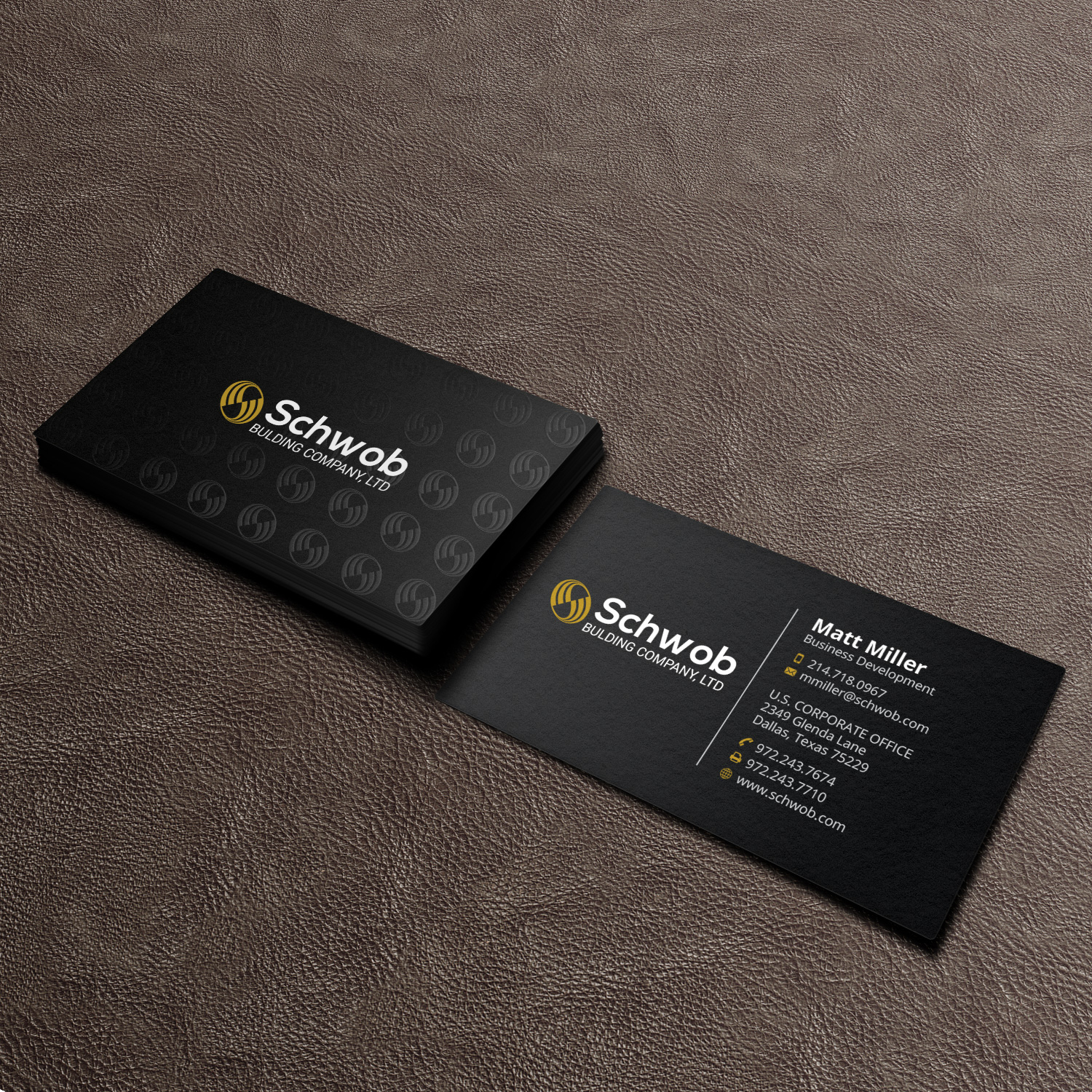 Business Card Design by Right_D for Schwob Companies | Design #17080777