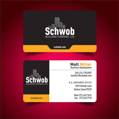 Bold, Serious, Construction Company Business Card Design for 
