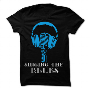 Singing The BLUES  | T-shirt Design by creative gravity
