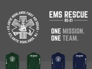 Atlantic Highlands EMS Long Sleeve T-Shirt Design