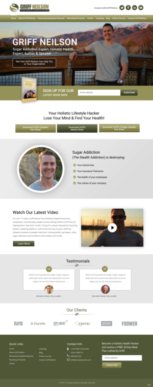 Wordpress Design by pb for Lifelong Fitness, Inc. | Design: #17051543