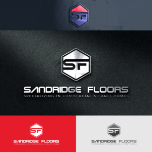 Sandridge Floors Specializing in Commercial & Tract Homes | Diseño de Logo por Paperfox Designs