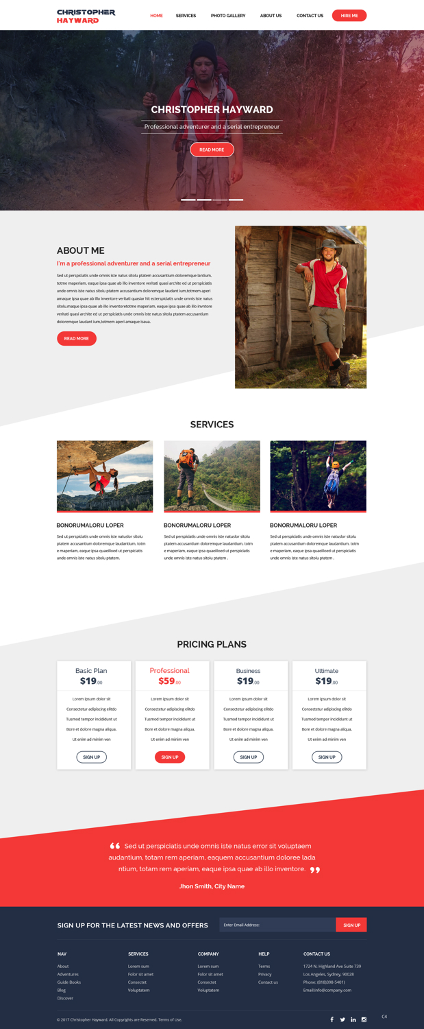 Diseño Web por pb para Christopher Hayward | Diseño #17071647