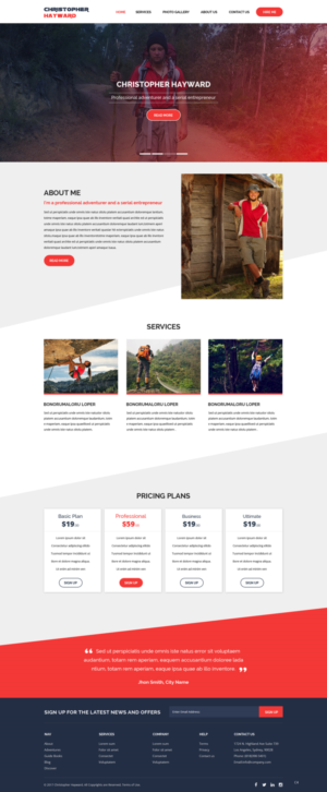 Web Design by pb for Christopher Hayward | Design: #17071647