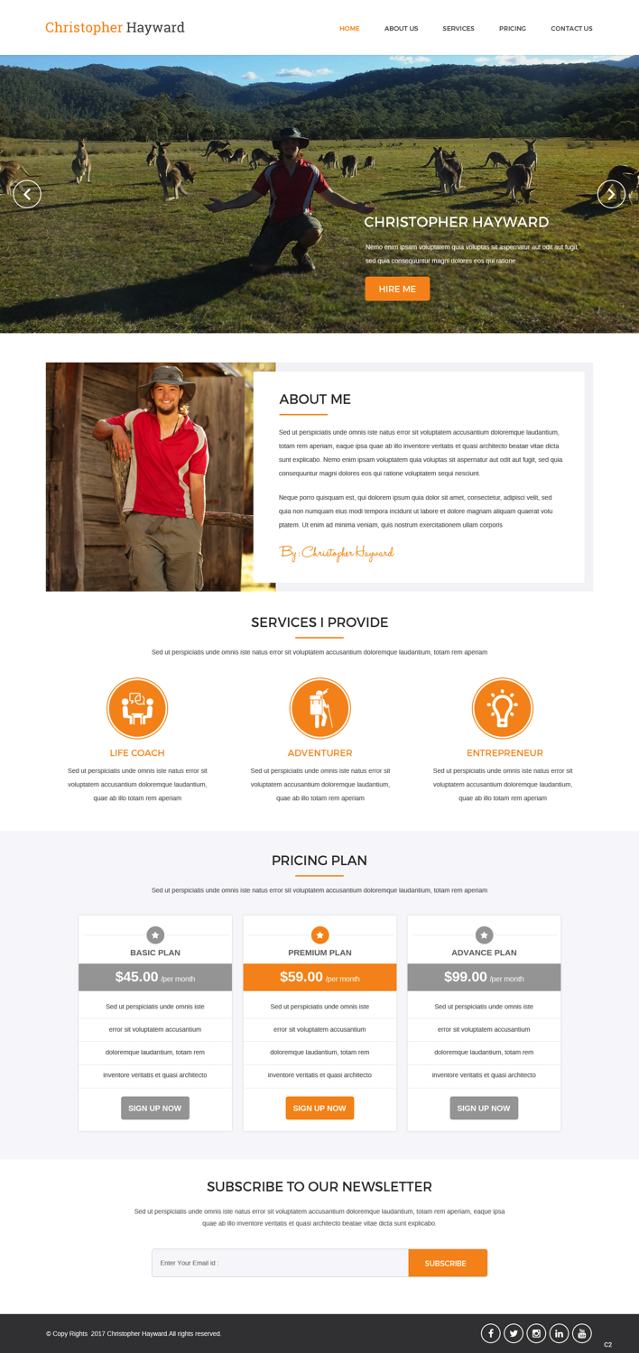 Diseño Web por pb para Christopher Hayward | Diseño #17071648
