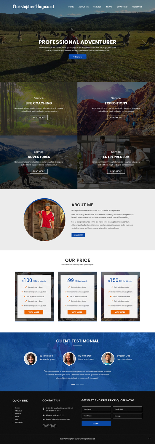 Web Design by pb for Christopher Hayward | Design #17071649