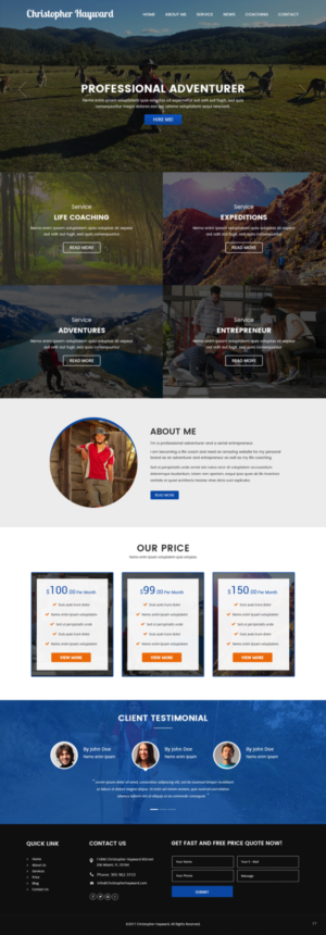 Web Design by pb for Christopher Hayward | Design: #17071649