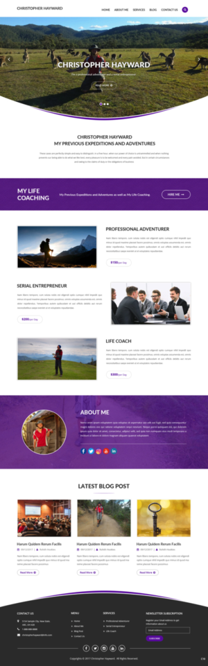 Web Design by pb for Christopher Hayward | Design: #17071653