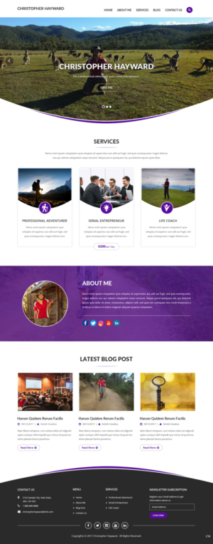 Web Design by pb for Christopher Hayward | Design: #17071654