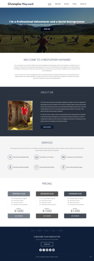 Web Design by pb for Christopher Hayward | Design: #17071655