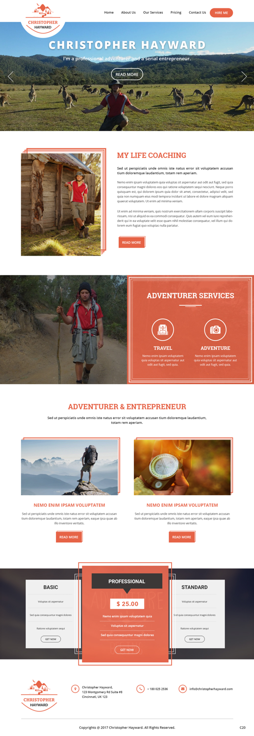 Diseño Web por pb para Christopher Hayward | Diseño #17071656