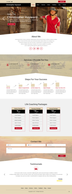 Web Design by pb for Christopher Hayward | Design: #17071657