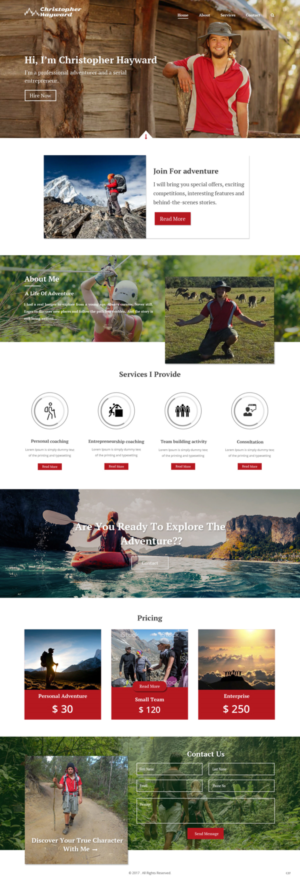 Web Design by pb for Christopher Hayward | Design: #17071659