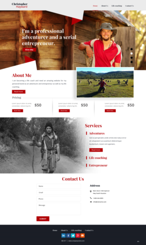 Web Design by pb for Christopher Hayward | Design: #17071660