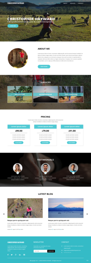 Web Design by pb for Christopher Hayward | Design: #17071661