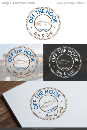 Off the Hook Bar & Grill | Logo Design by Designer Hamza