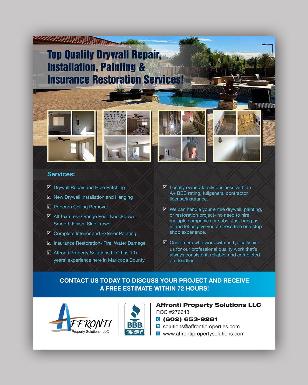 Flyer Design by decorusads for Affronti Property Solutions LLC | Design #17115417