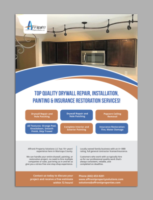 General Contractor/ Real Estate Family Business AMAZING Drywall/Paint Flyer | Flyer Design by AbyJohns