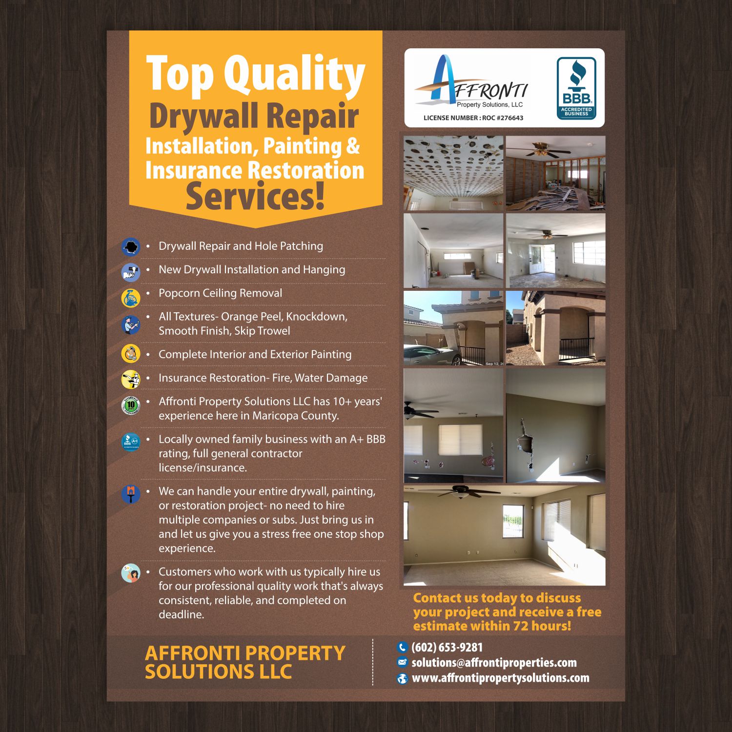 Flyer Design by mdnegi for Affronti Property Solutions LLC | Design #17080370
