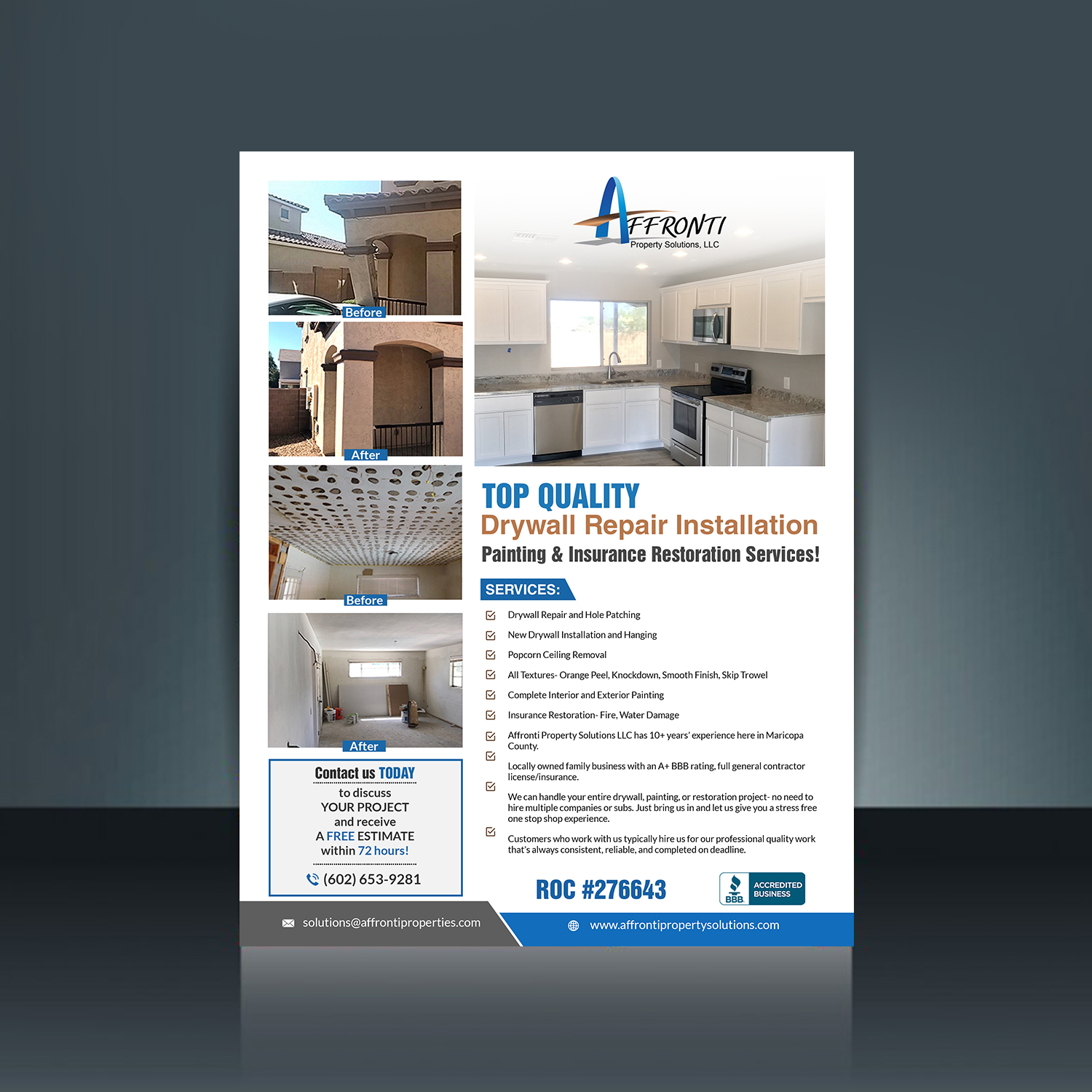 Flyer Design by creative.bugs for Affronti Property Solutions LLC | Design #17056621