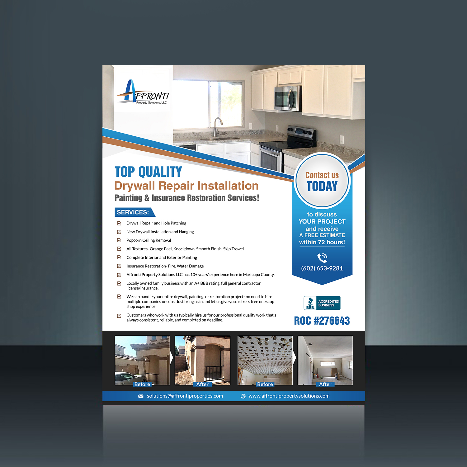 Flyer Design by creative.bugs for Affronti Property Solutions LLC | Design #17056622