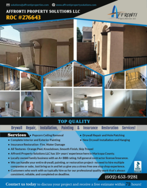 Flyer Design by Bia Artist for Affronti Property Solutions LLC | Design: #17192341