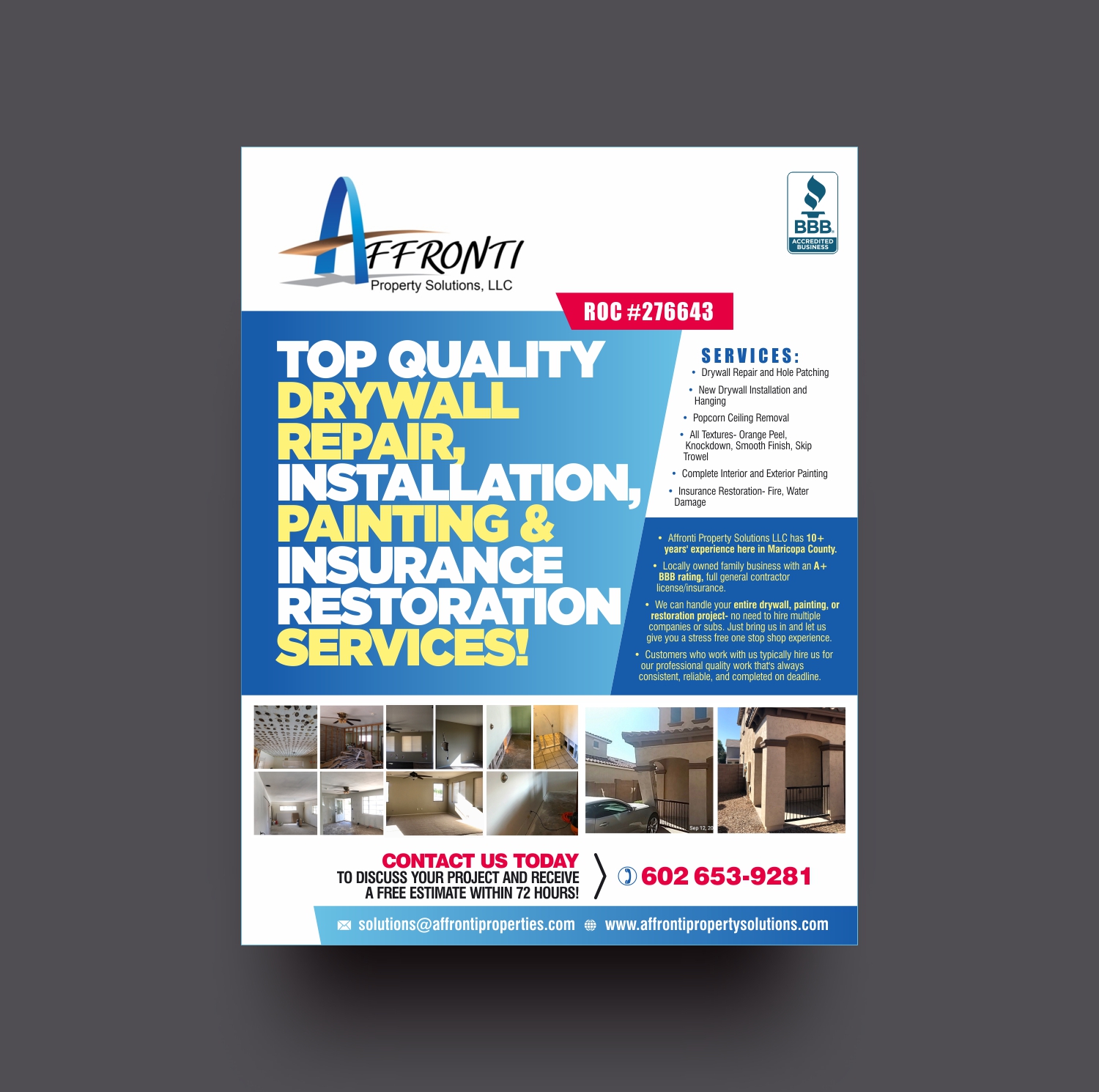 Flyer Design by vikas naik for Affronti Property Solutions LLC | Design #17116792