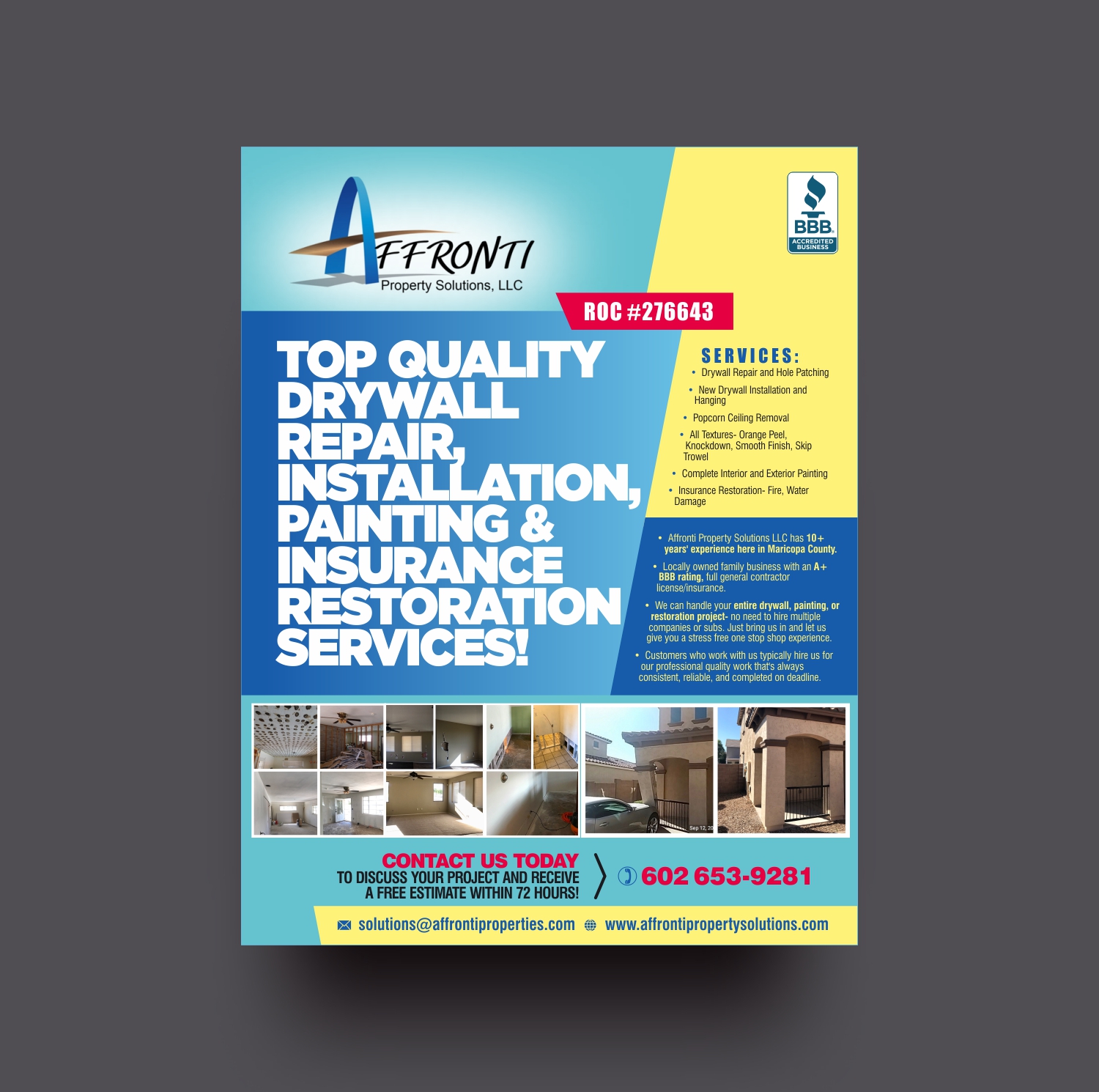 Flyer Design by vikas naik for Affronti Property Solutions LLC | Design #17164565