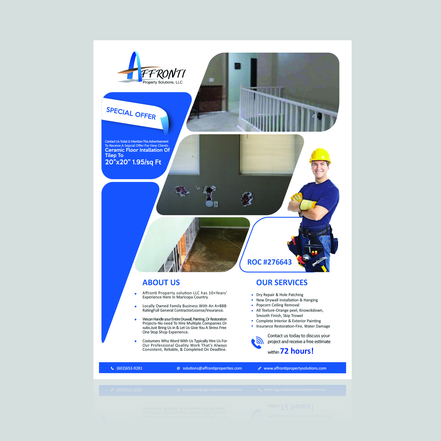 Flyer-Design von bdesigner9 für Affronti Property Solutions LLC | Design #17088155