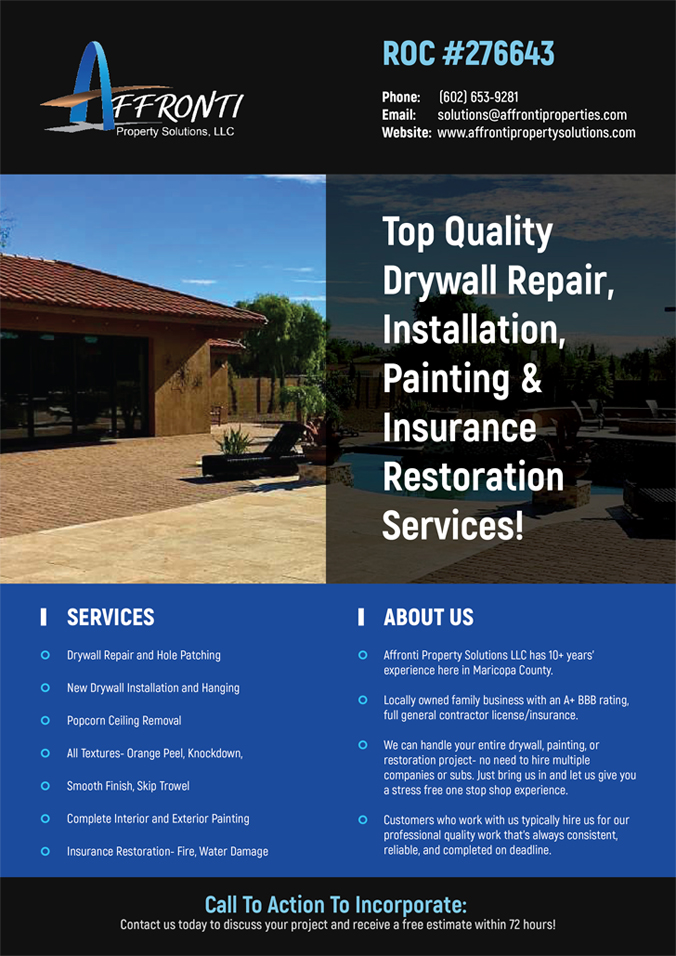 Flyer Design by kulsum.7277 for Affronti Property Solutions LLC | Design #17156419